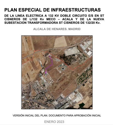 cover page of the "Special infrastructural plan" for a new electrical line and substation that feeds the datacentre i'm interested in